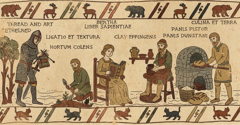 Medieval Daily Life Tapestry by Nicholas — canvas wall art