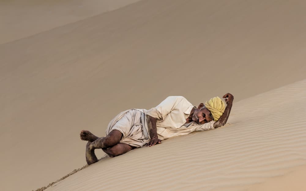 Peaceful Desert Nap by Marco Tagliarino — canvas wall art