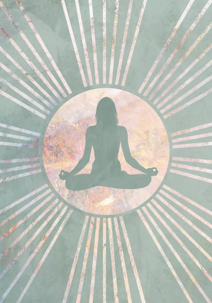 Serene Meditation Silhouette by Sarah Manovski — canvas wall art