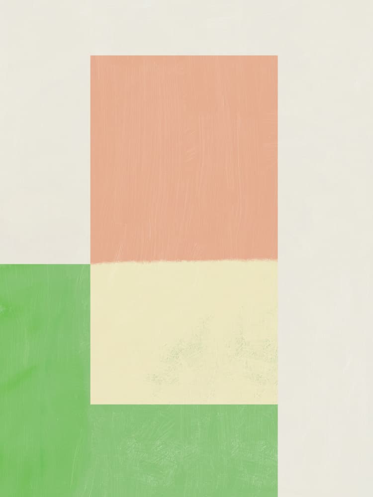 Pastel Color Blocks by Little Dean — canvas wall art