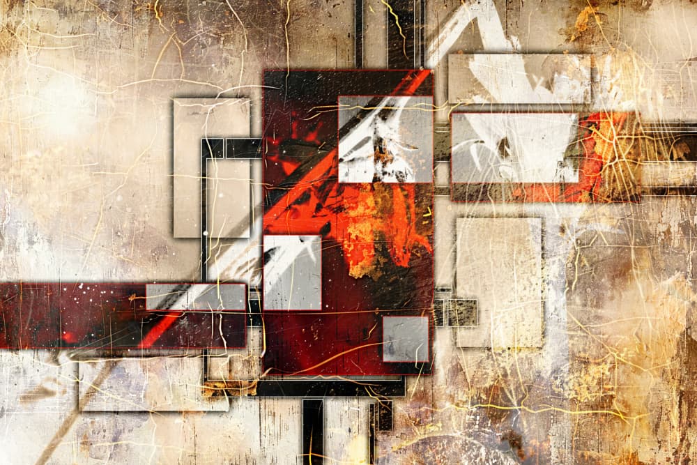 Dynamic Geometric Abstract by Rafal Kulik — canvas wall art