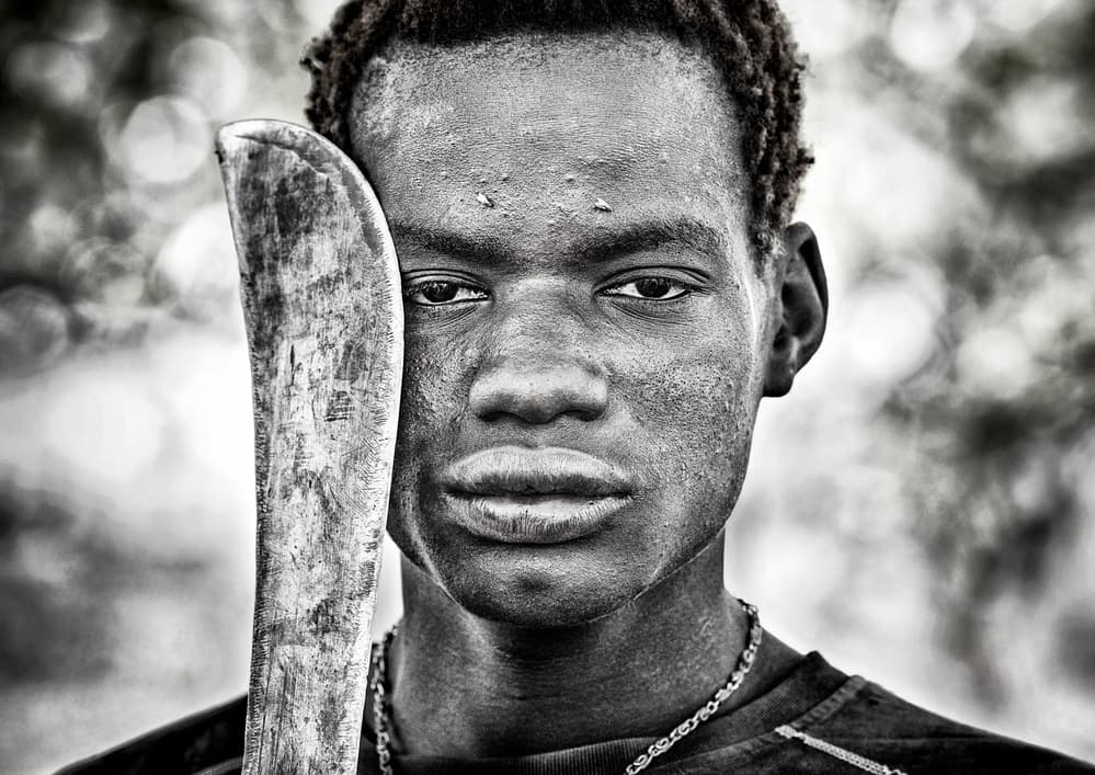 Intense Machete Gaze by Joxe Inazio Kuesta Garmendia — canvas wall art