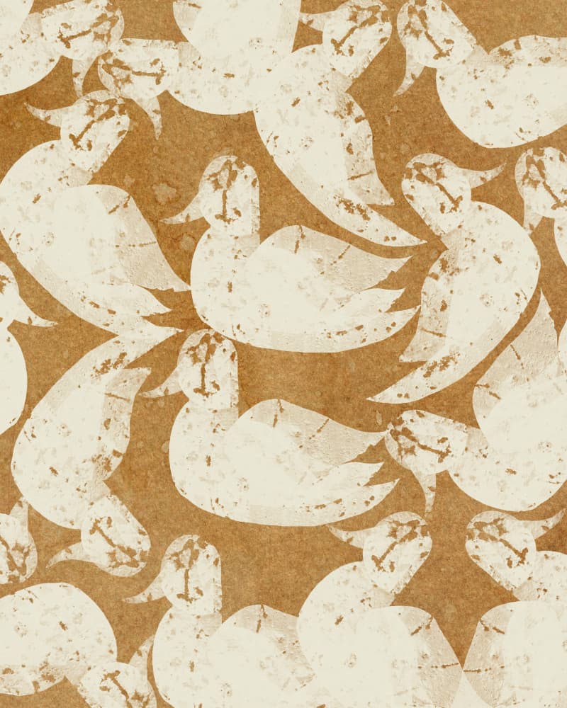 Rustic Duck Pattern by Josie George — canvas wall art