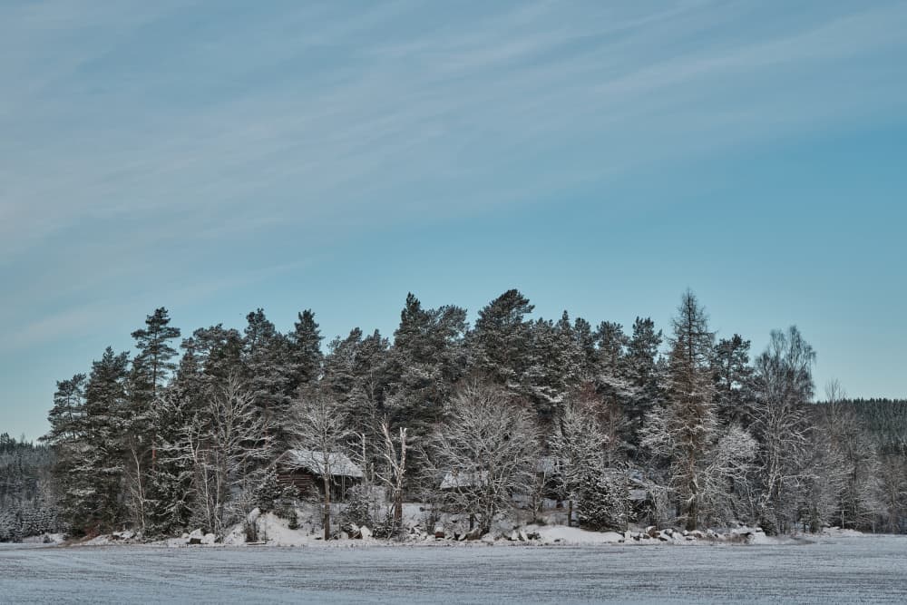 Peaceful Winter Island by Geertjan Plooijer — canvas wall art
