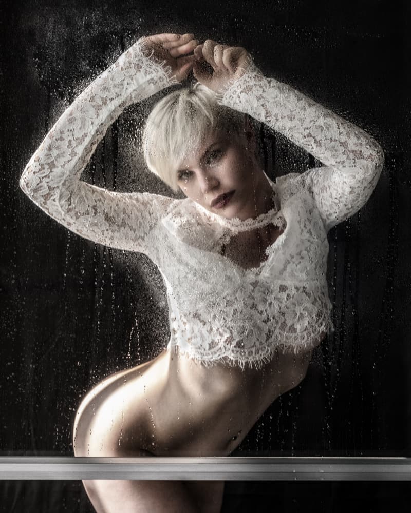 Sensual Lace Portrait by Jan Slotboom — canvas wall art