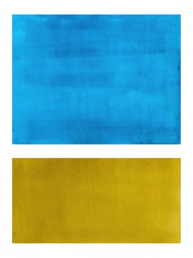 Blue Gold Horizon by Ejaaz Haniff — canvas wall art
