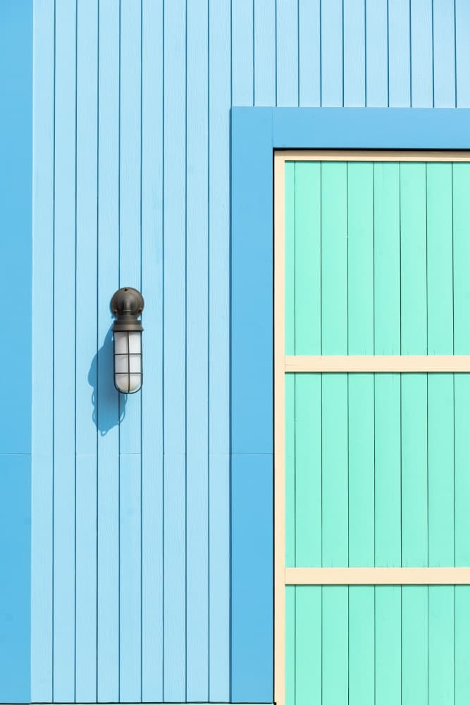 Modern Blue Green Wall by Yifan Wu — canvas wall art