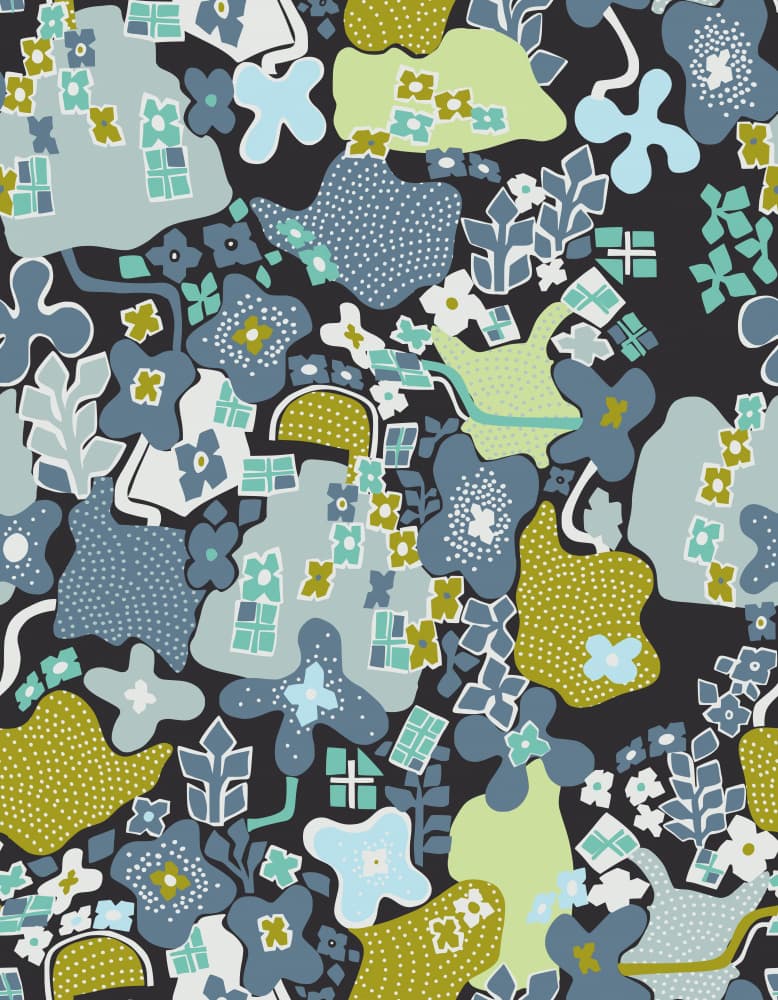 Abstract Floral Garden by Annick — canvas wall art