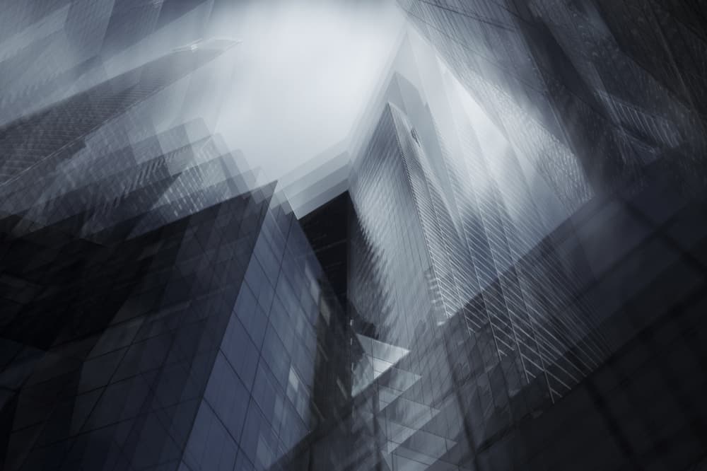 Urban Geometry Upward by Sebastien DEL GROSSO — canvas wall art