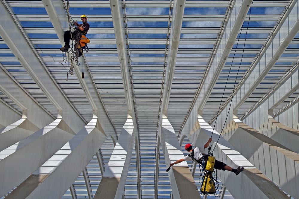 High Rise Architecture Workers by Lus Joosten — canvas wall art