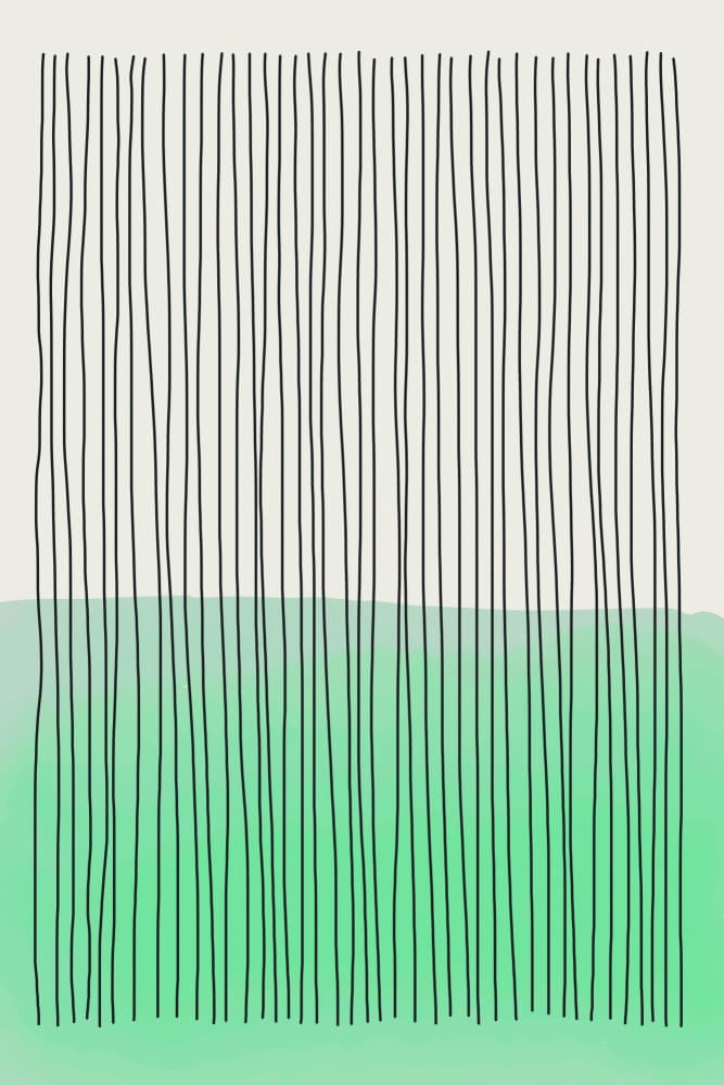 Modern Green Lines by jay stanley — canvas wall art