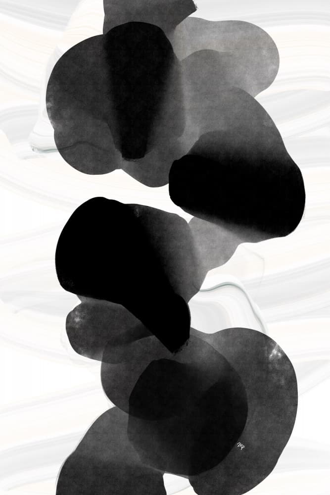 Organic Ink Shapes by Martina — canvas wall art