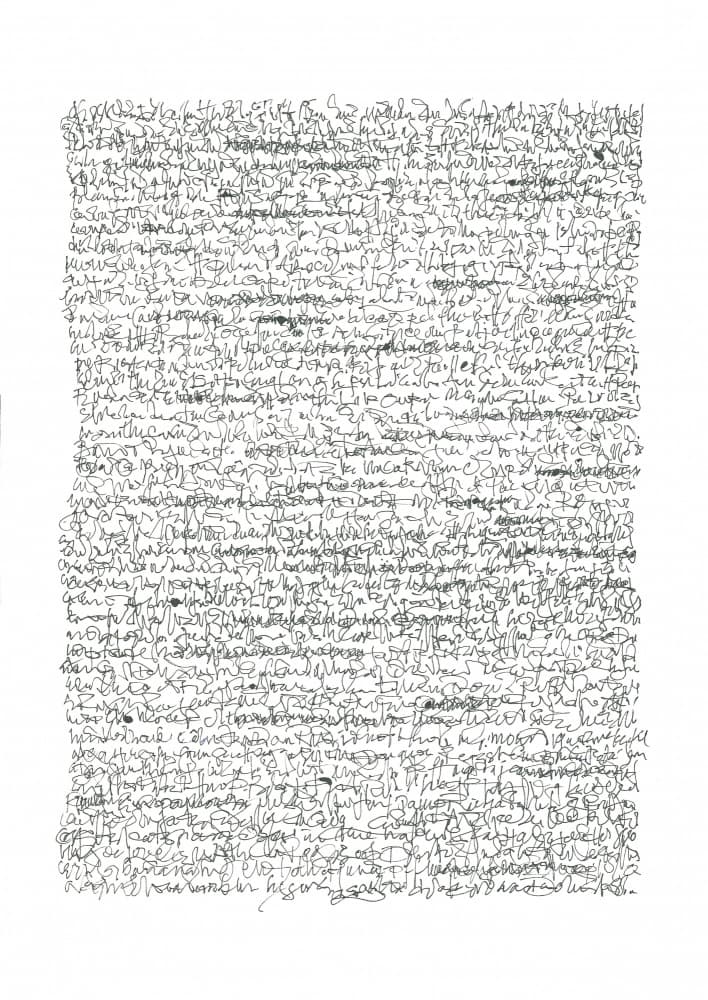 Asemic writing Treatise by Isabelle Brent — canvas wall art