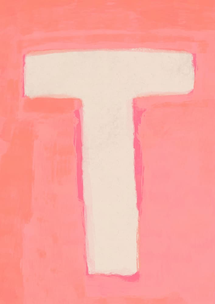 T(pink) by Treechild — canvas wall art