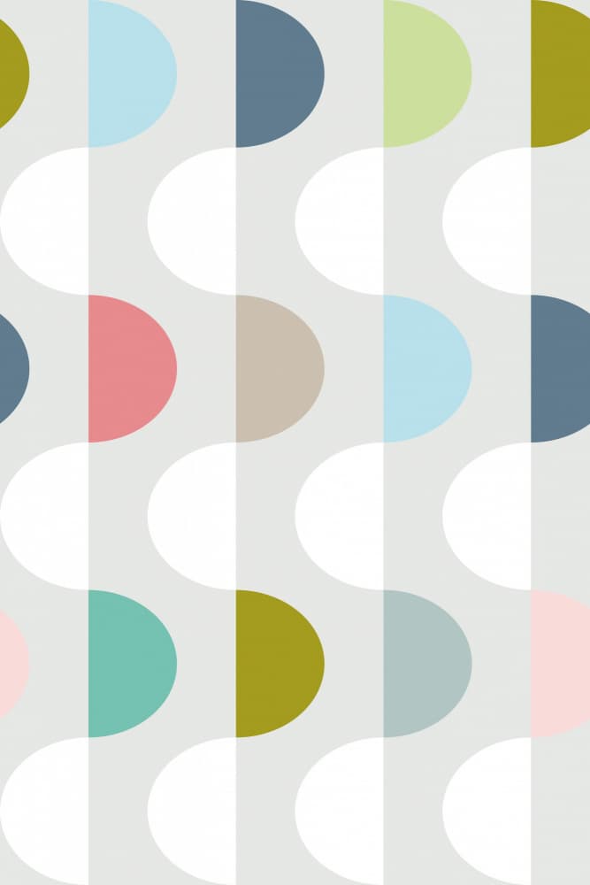 Colorful Semicircle Pattern by Annick — canvas wall art
