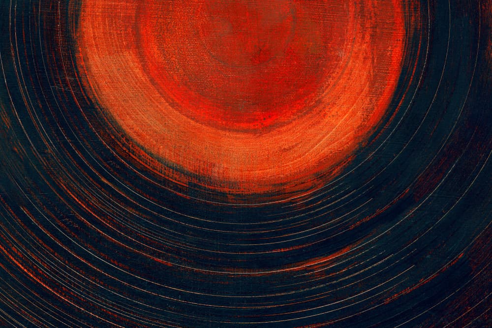 Fiery Cosmic Rings by Jared Hankins — canvas wall art