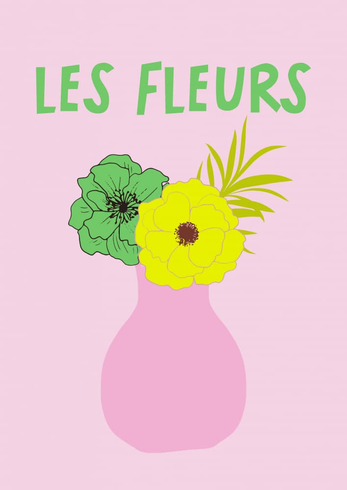 Vibrant Floral Vase by Talitha McQueen — canvas wall art