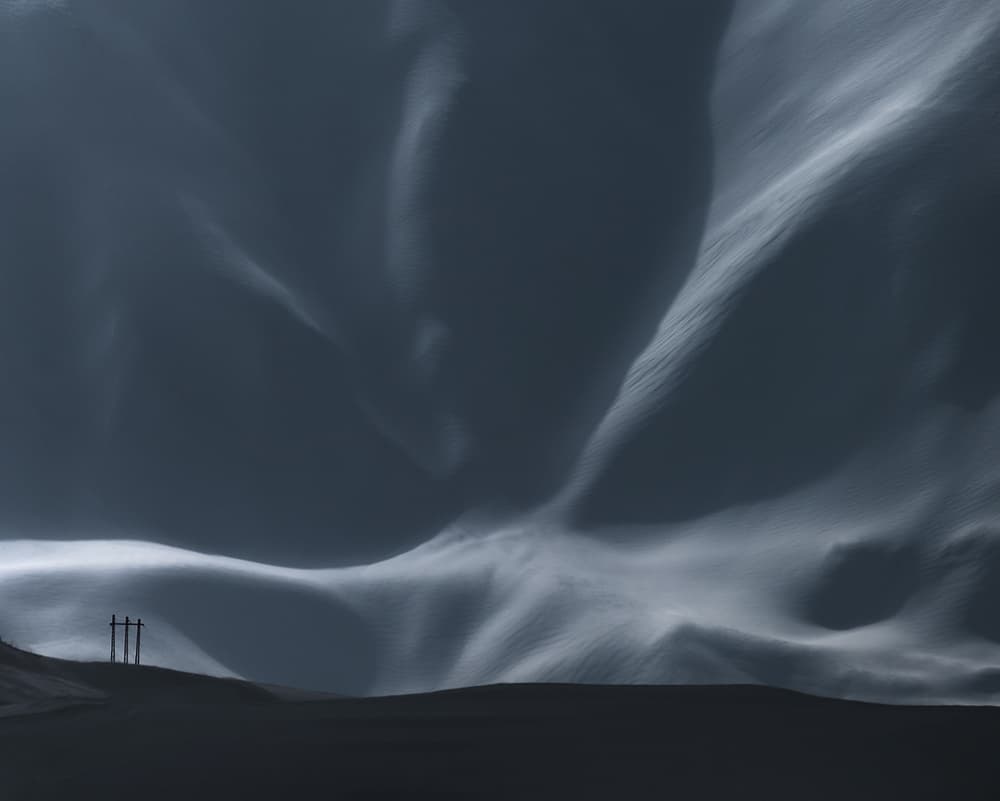 Serene Snow Dunes by Majid Behzad — canvas wall art