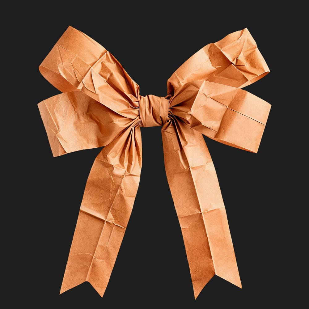 Brown Paper Bow by Marika Barsrsind β canvas wall art