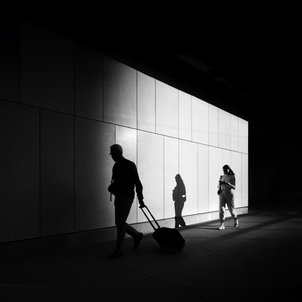 Urban Light and Shadows by Tony Xu — canvas wall art