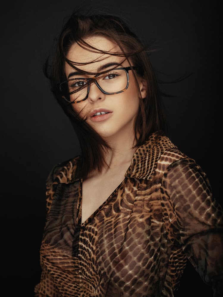 Confident Woman In Glasses by Martin Krystynek MQEP — canvas wall art