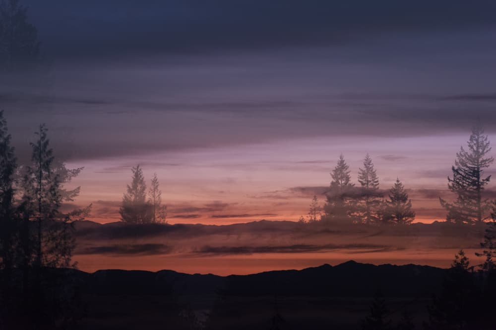 Ethereal Mountain Sunset by Lynann Colligan — canvas wall art