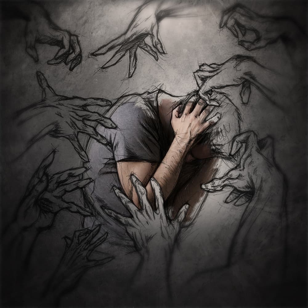 Overwhelmed By Hands by Sebastien DEL GROSSO — canvas wall art