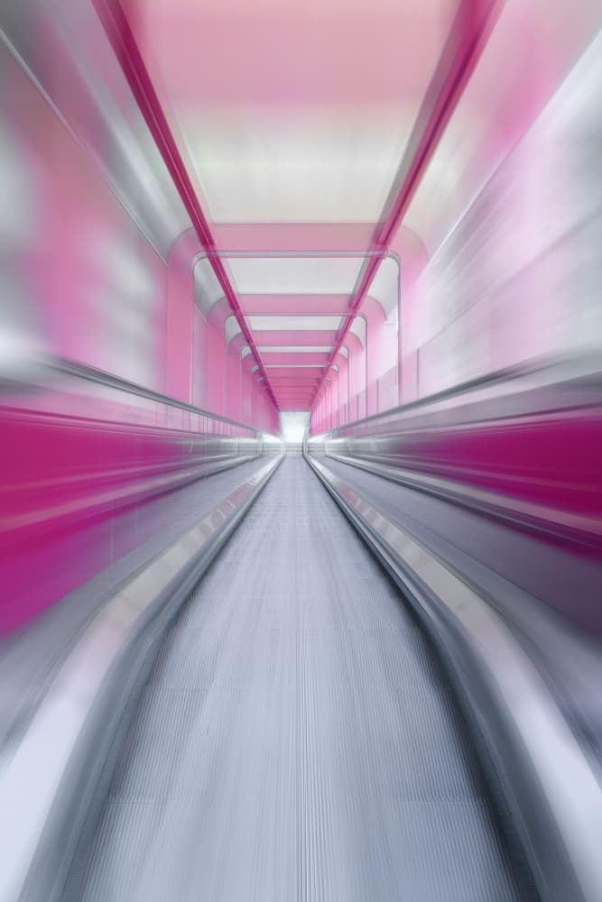 Pink Speed Tunnel by Mei Xu — canvas wall art