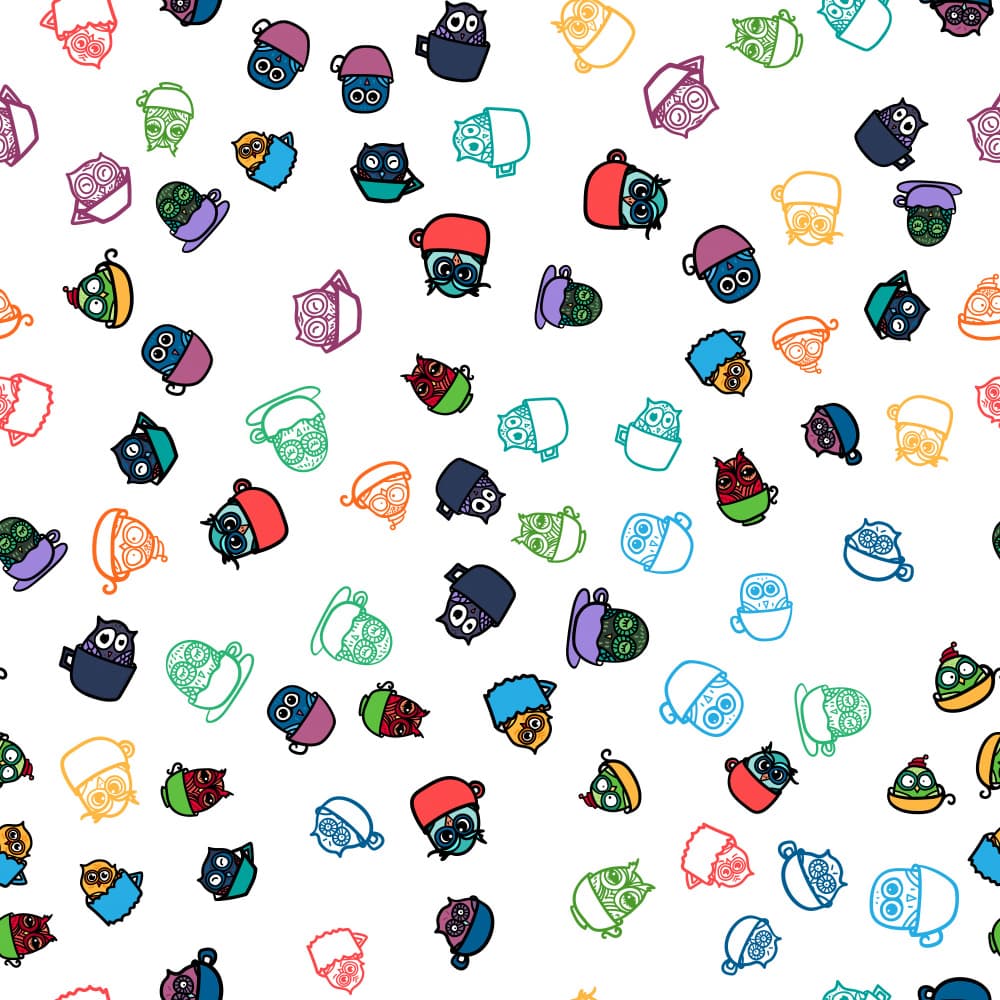 Whimsical Christmas Owls by Marika Barsrsind β canvas wall art