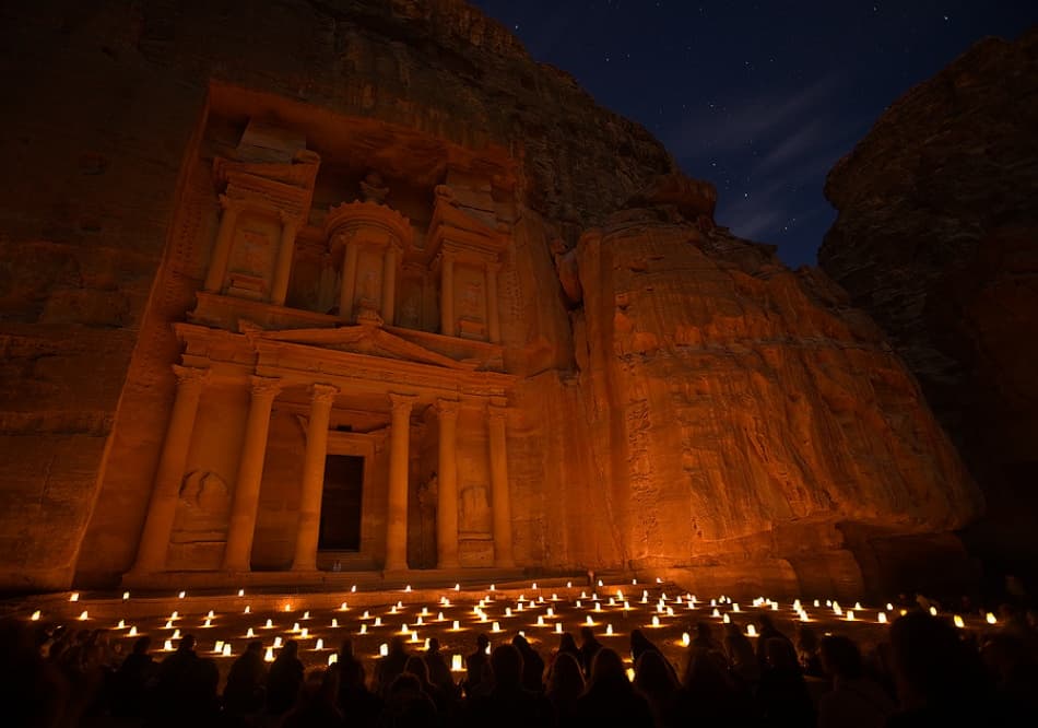 Petra By Candlelight by Karsten Wrobel — canvas wall art