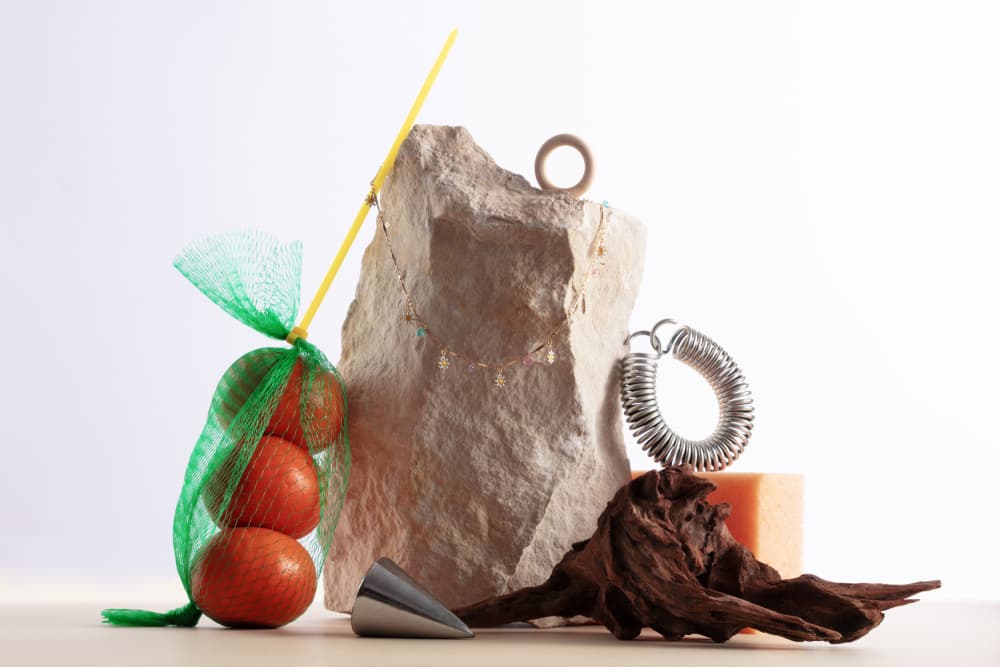 Contrasting Objects Still Life by Julia Ramiro — canvas wall art