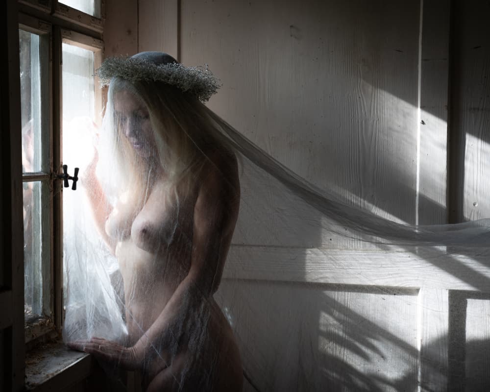 Veiled Nude Soft Light by Christian Kurz — canvas wall art