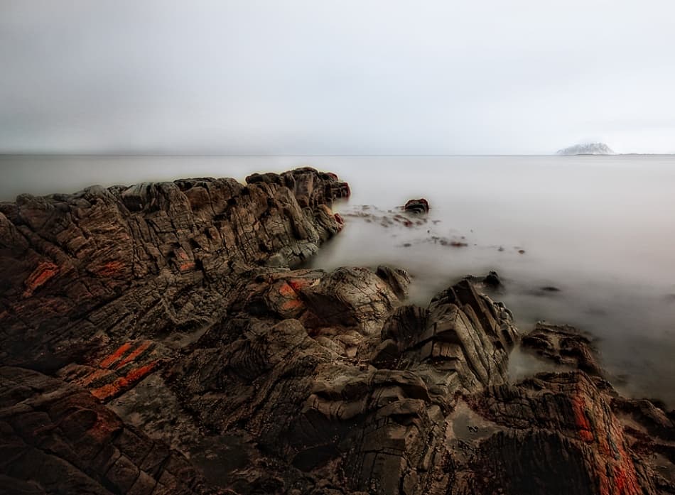 Misty Rocky Coast by John Colbensen — canvas wall art