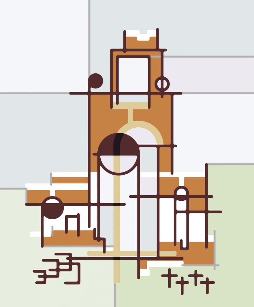 Modern Architectural Abstraction by Rafa Mateo — canvas wall art
