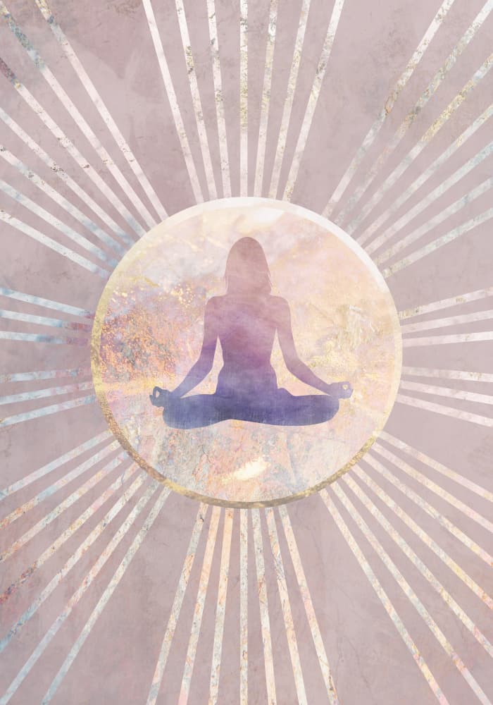 Peaceful Meditation Glow by Sarah Manovski — canvas wall art