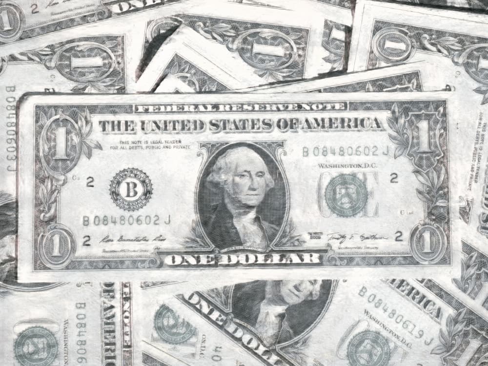 American Dollar Bills by Pictufy Studio IV — canvas wall art