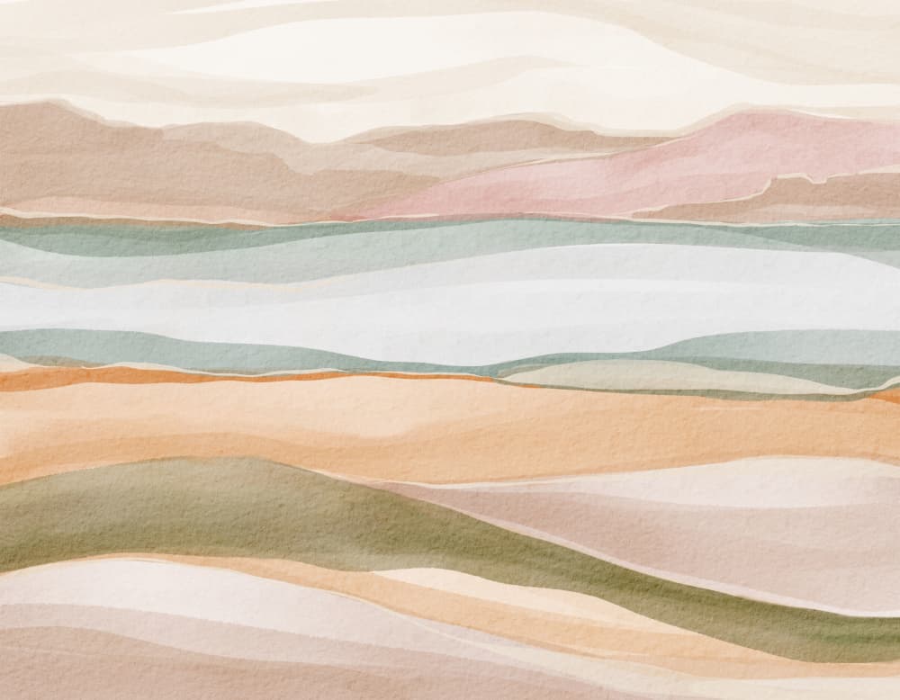 Calm Watercolor Landscape by Nikita Jariwala — canvas wall art