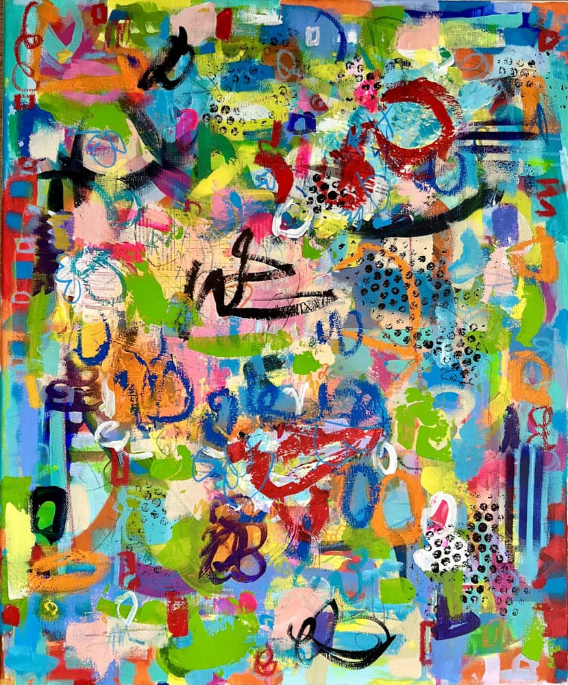 Vibrant Abstract Play by Irene Chua — canvas wall art