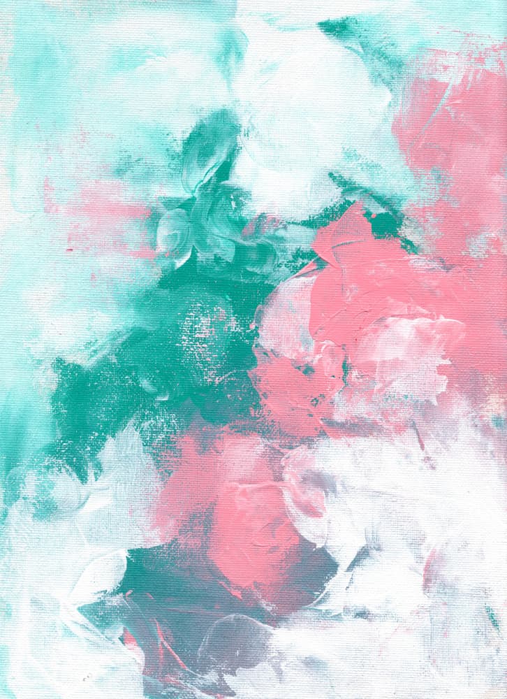 Teal Pink Abstract Flow by Ejaaz Haniff — canvas wall art