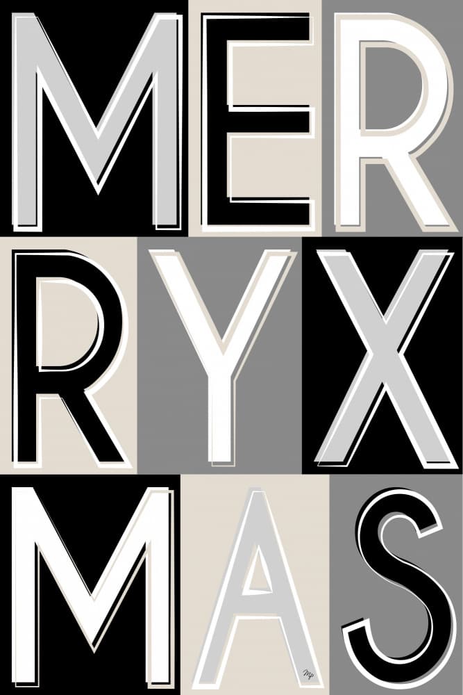 Elegant Merry Christmas by Martina — canvas wall art