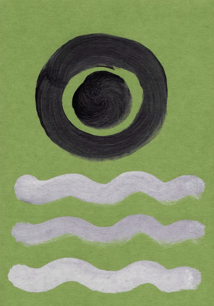 Zen Circle Waves by Santhosh ch — canvas wall art