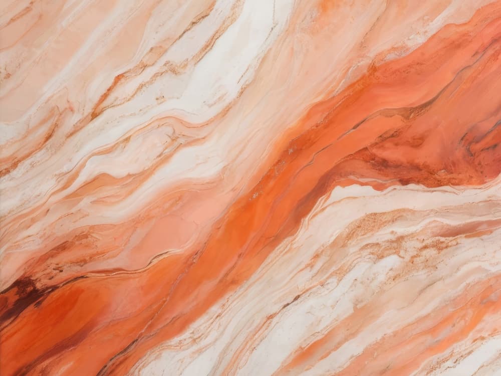 Orange Marble Flow by Alpenglow Workshop — canvas wall art