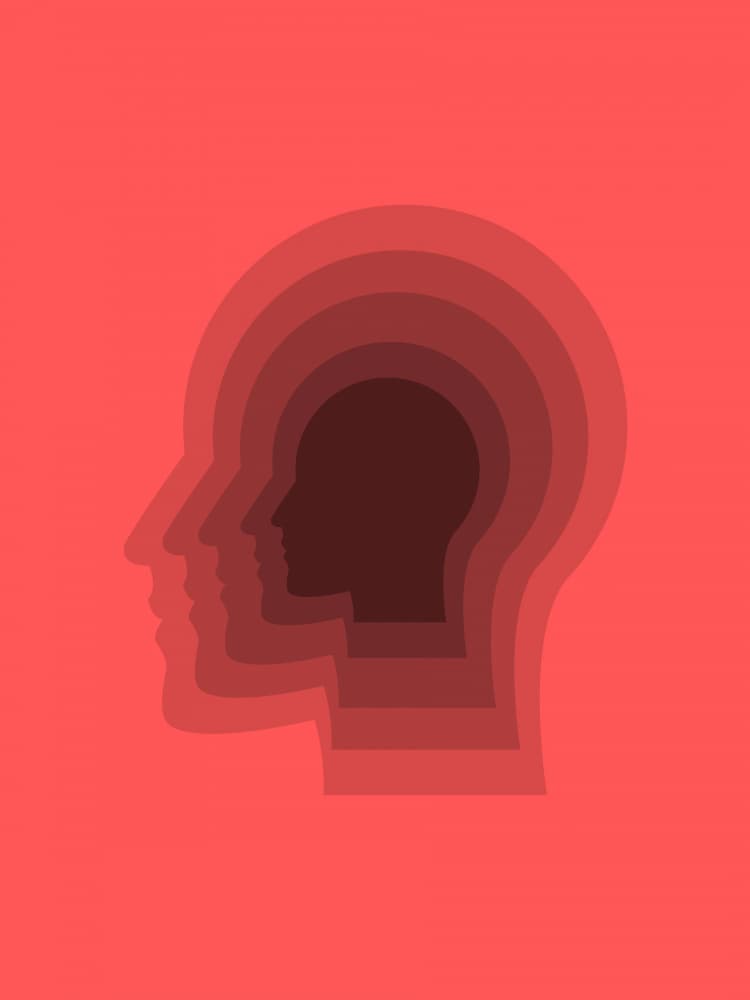 Layered Human Mind by Little Dean — canvas wall art