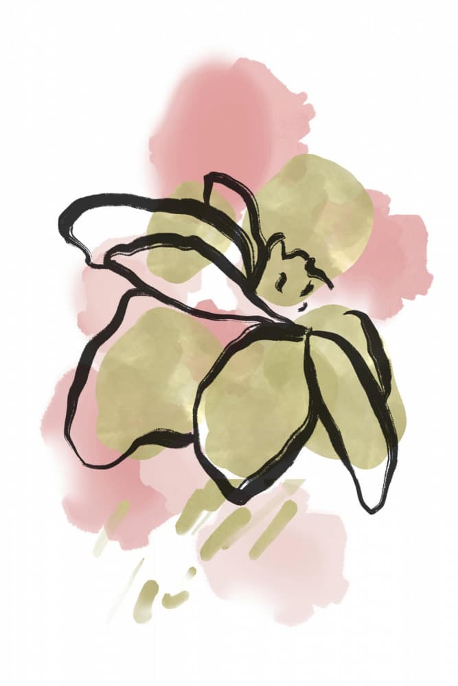 Modern Watercolor Flower by Sally Ann Moss — canvas wall art