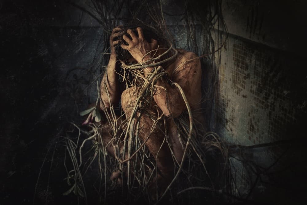 Man Tangled in Roots by Jay Satriani — canvas wall art