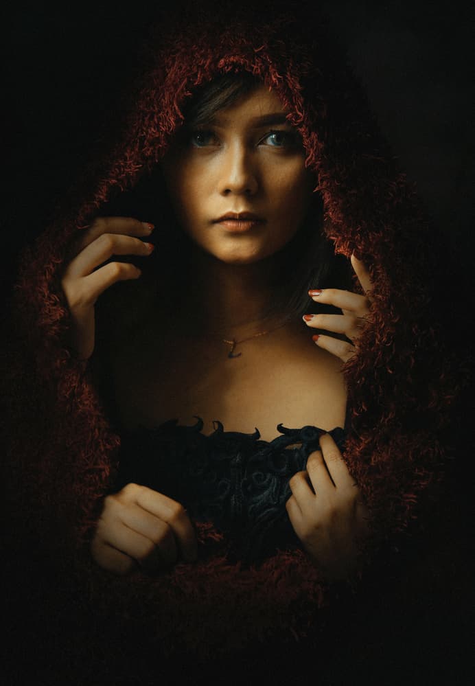 Red Hooded Mystery by Sebastian Kisworo — canvas wall art