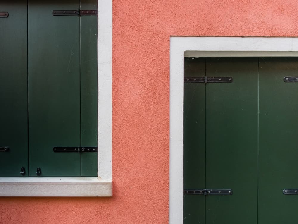 Vibrant Coral Facade by Luc Vangindertael (laGrange) — canvas wall art