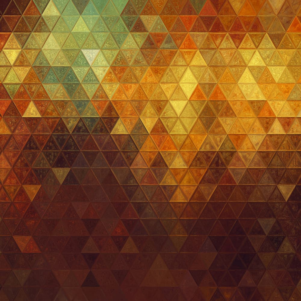 Golden Autumn Triangles by Justyna Jaszke — canvas wall art