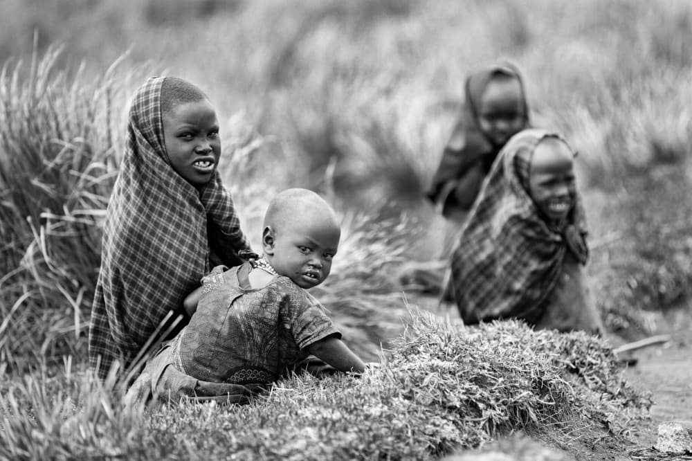 Young African Children by Goran Jovic — canvas wall art