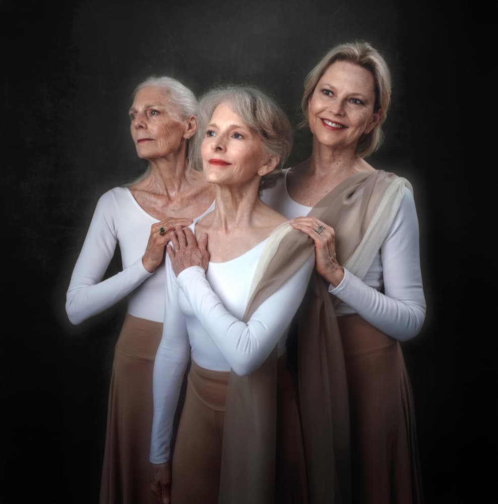 Three Elegant Dancers by Catherine Wang — canvas wall art